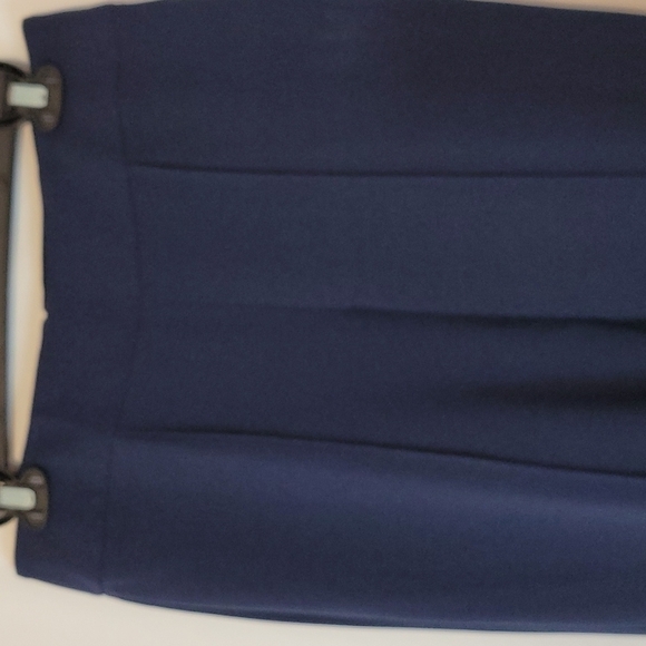 Tahari Navy Crepe Petite Dress Pants - Picture 3 of 17